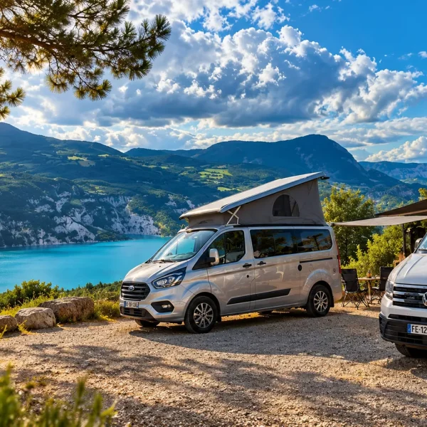 évasion en van au bord du lac