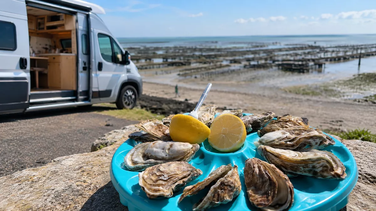 huitres au bord de la mer